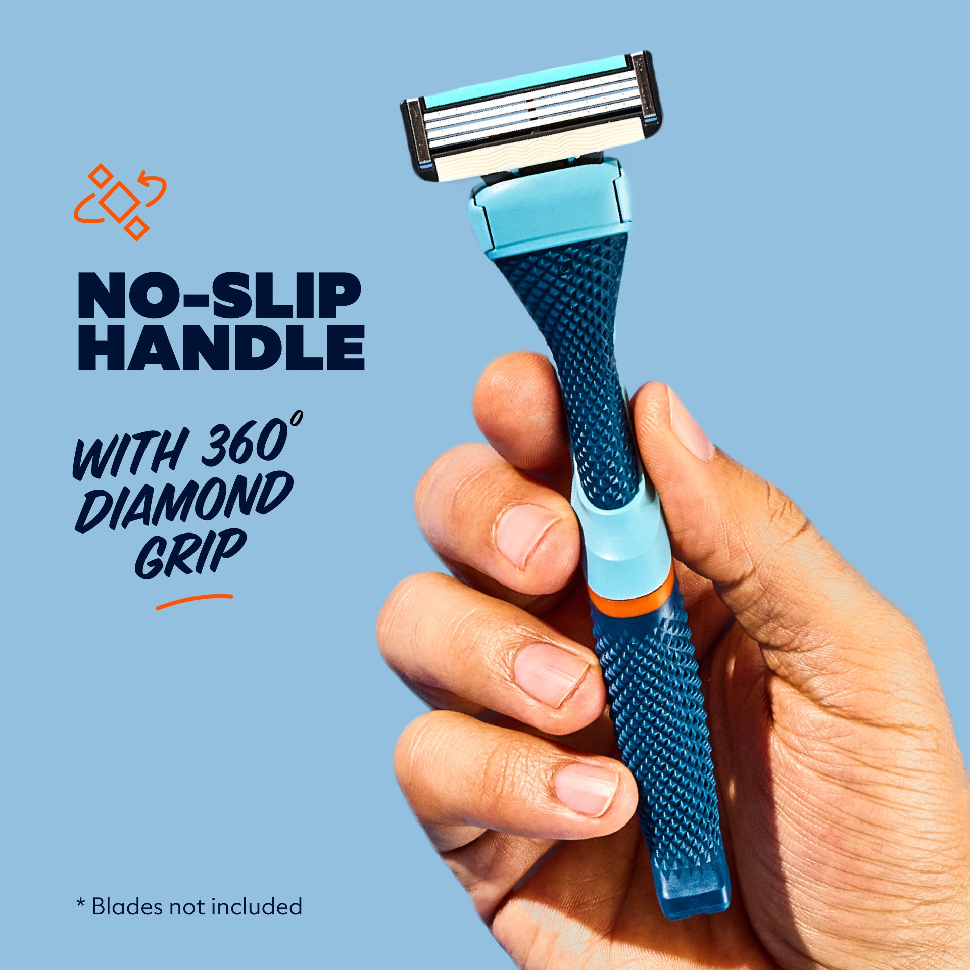 Diamond Grip Razor Handle for Club Series Blades | Comfort & Control