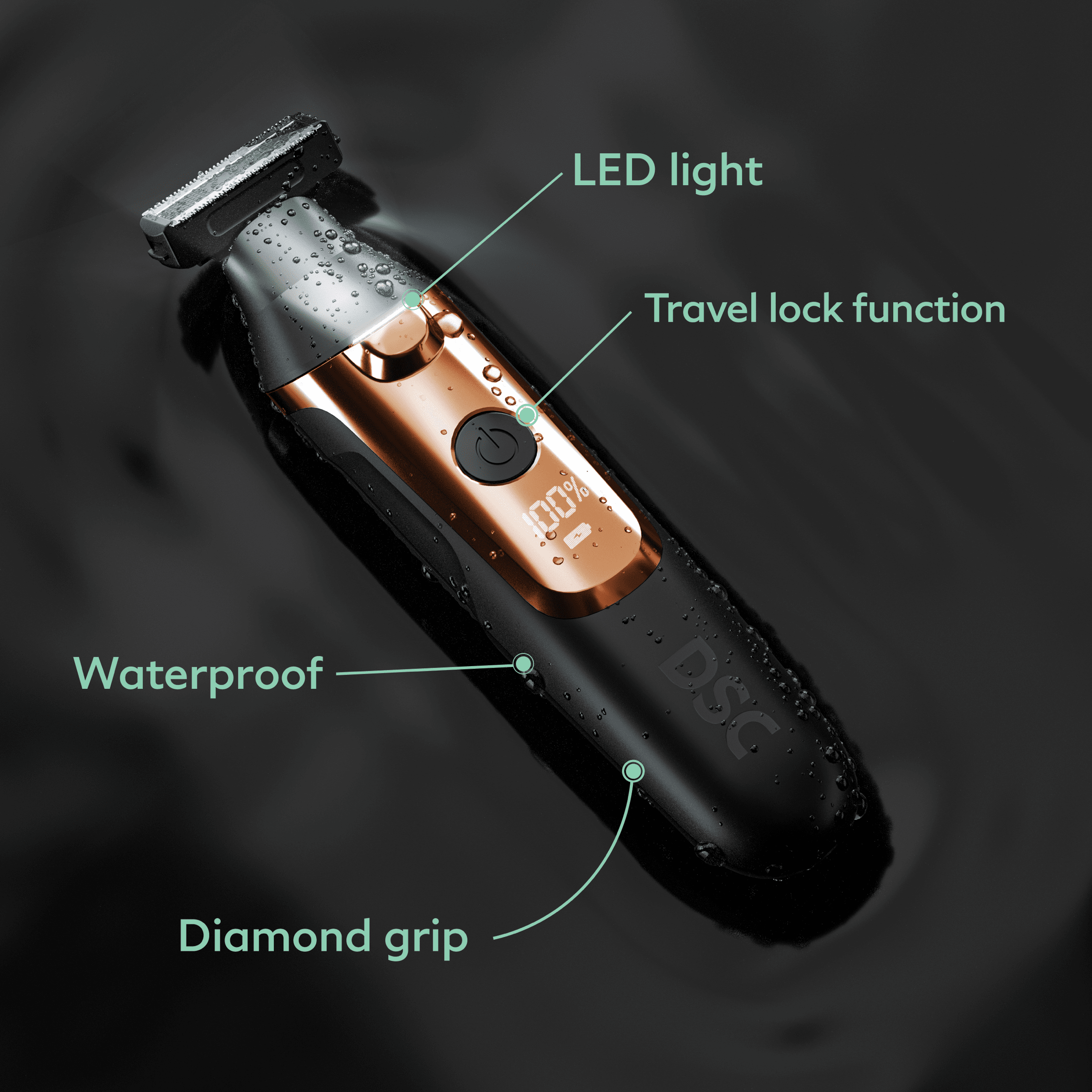 Electric Trimmer for Beard & Body with Dual Heads | Double Header