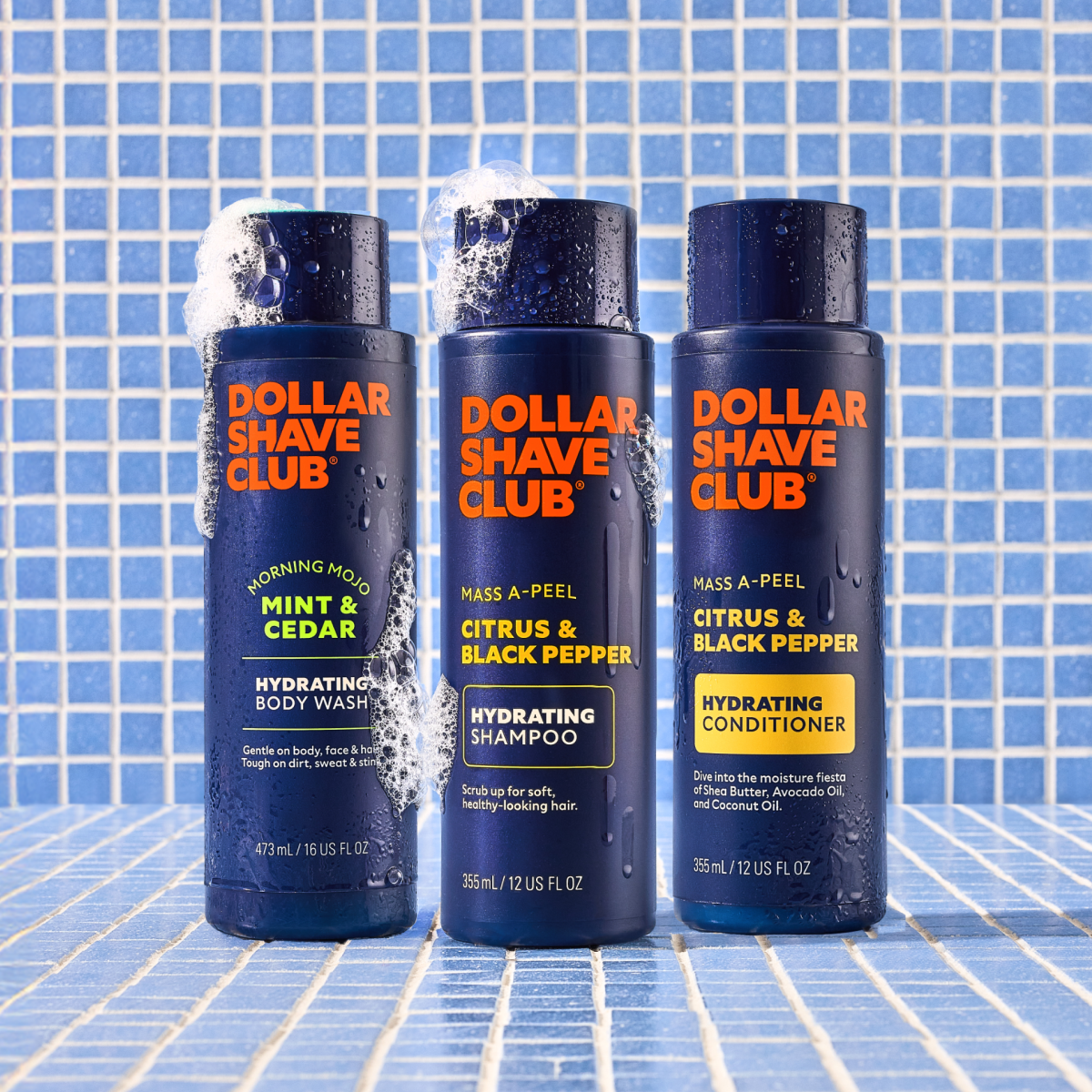 Hydrating Shower Set with Body Wash & Hair Care | Club Essentials