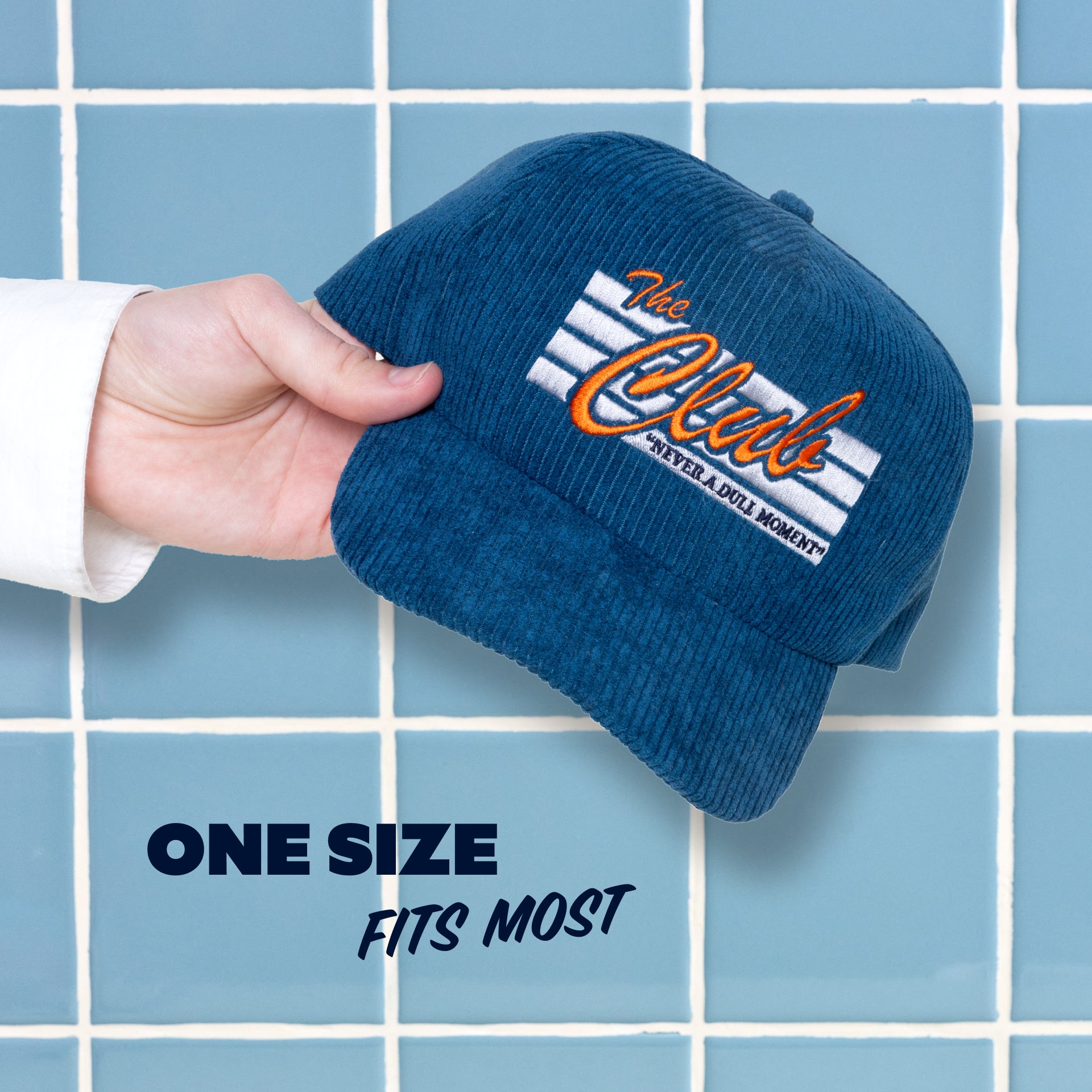 Corduroy Club Hat with Slide Buckle Closure | One Size Fits Most