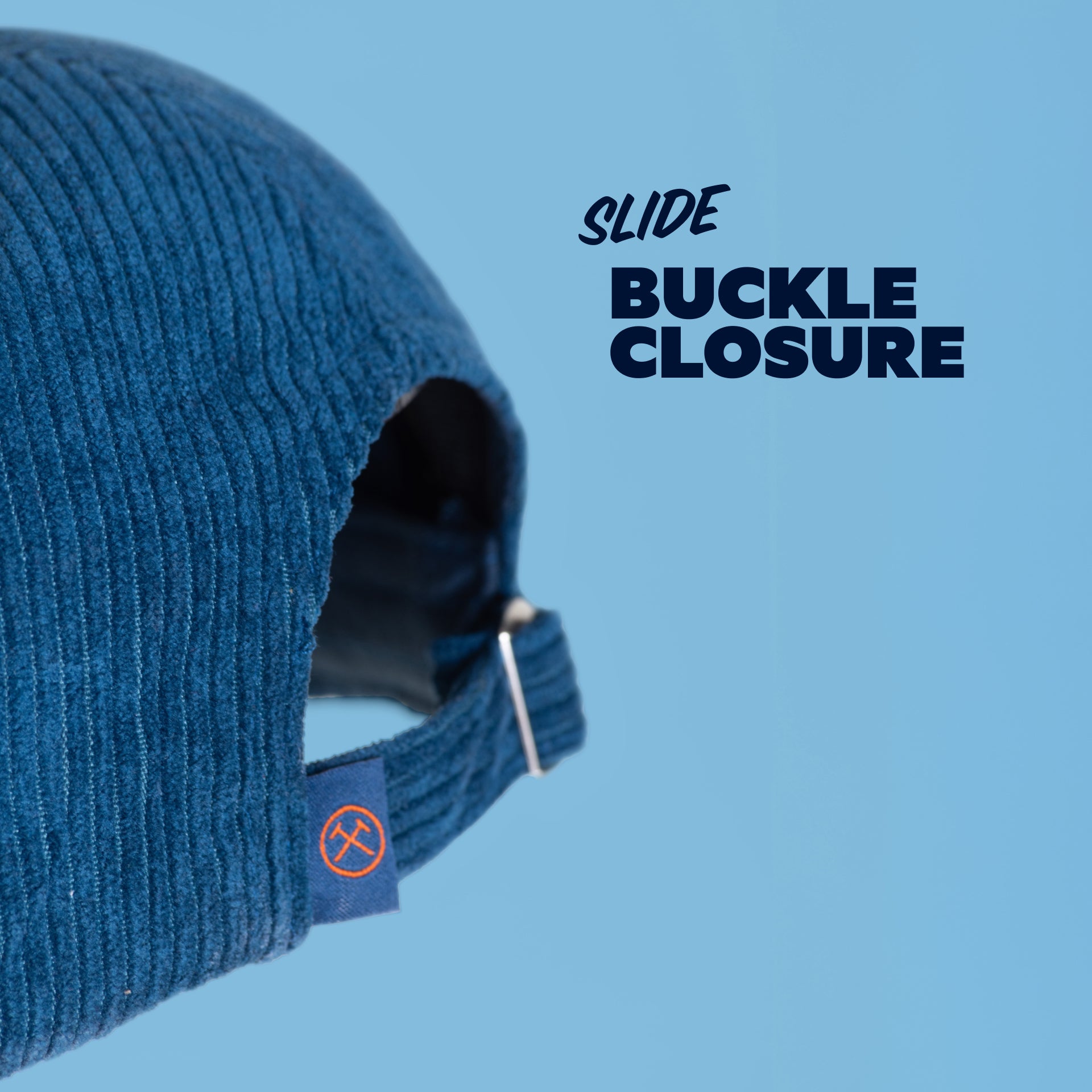 Corduroy Club Hat with Slide Buckle Closure | One Size Fits Most