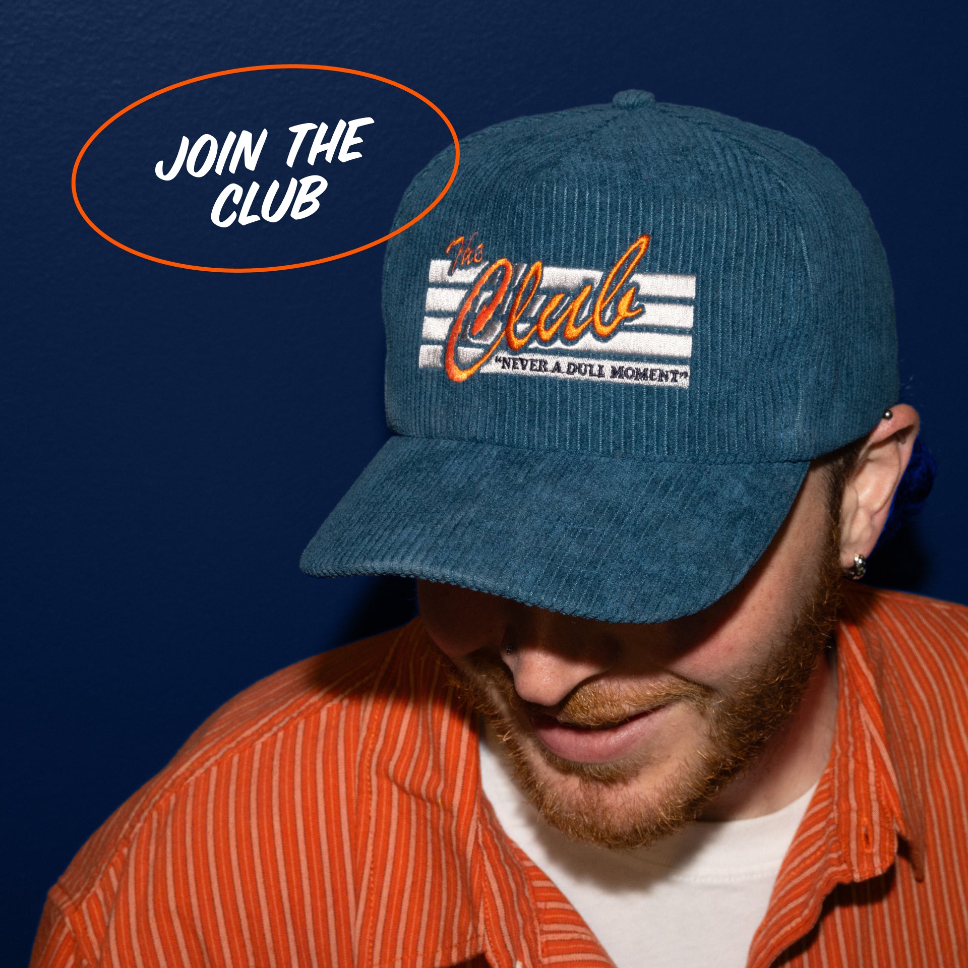 Corduroy Club Hat with Slide Buckle Closure | One Size Fits Most