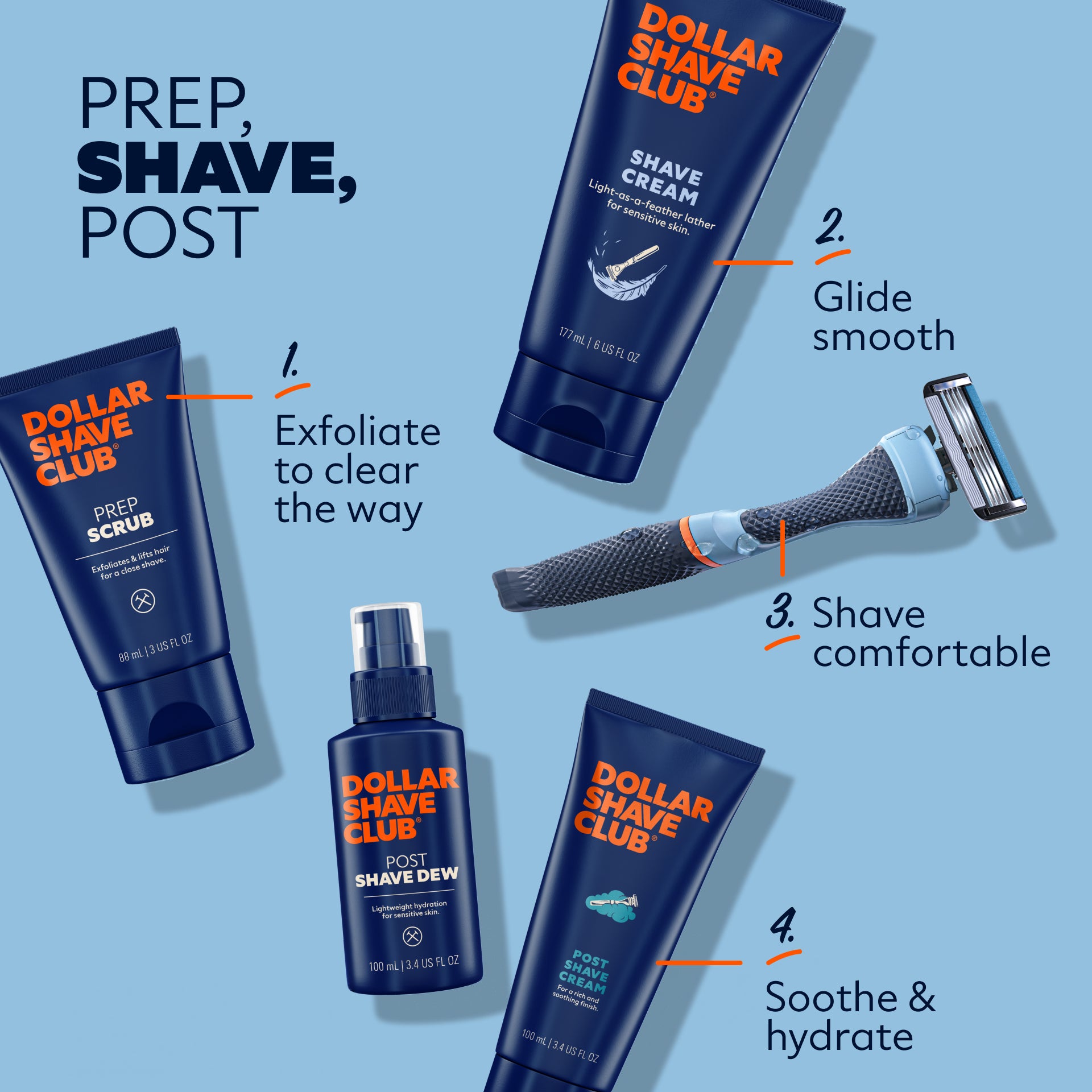 Hydrating Shave Cream with Coconut & Jojoba Oil | Sensitive Skin Formula