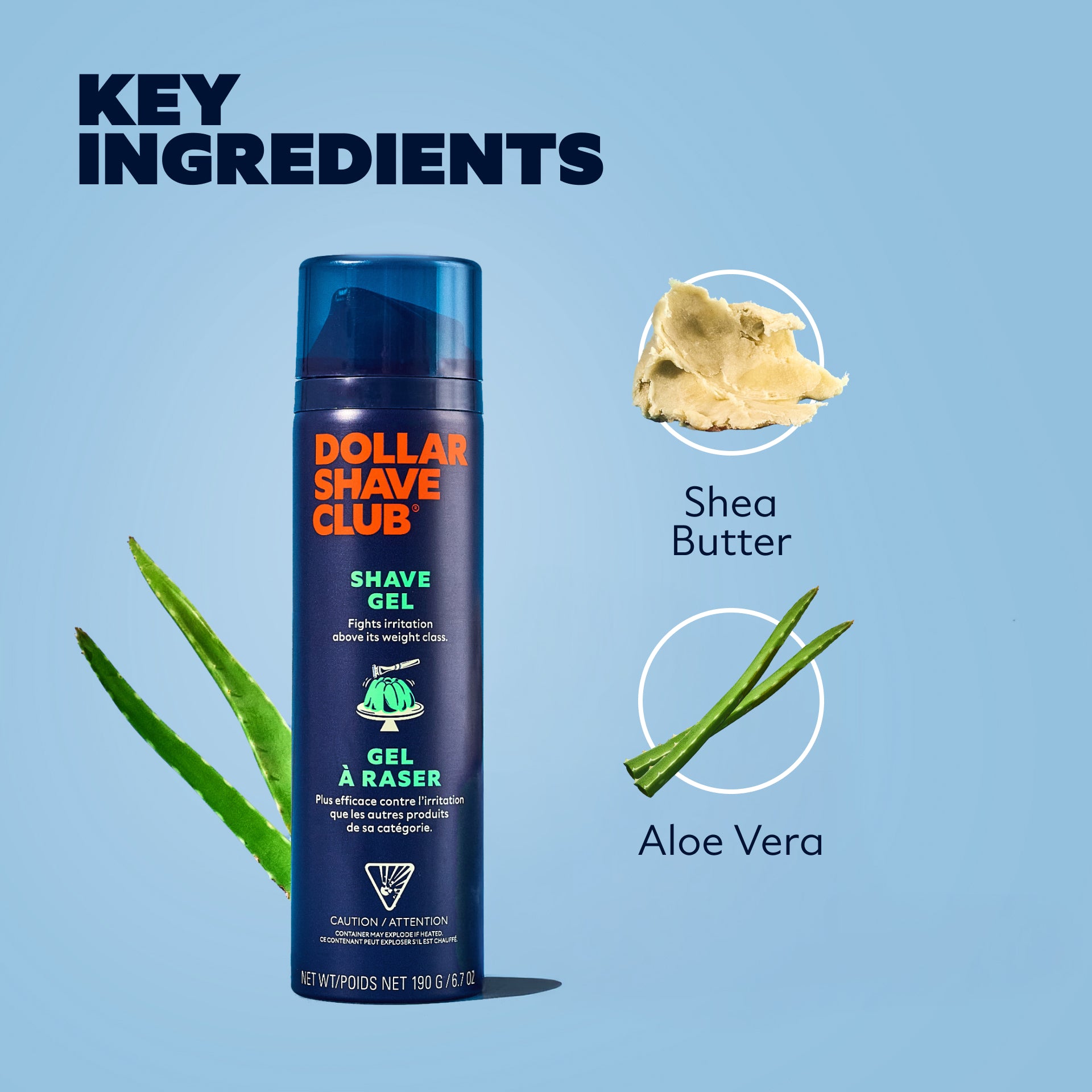 Moisturizing Shave Gel with Shea Butter & Aloe for Sensitive Skin