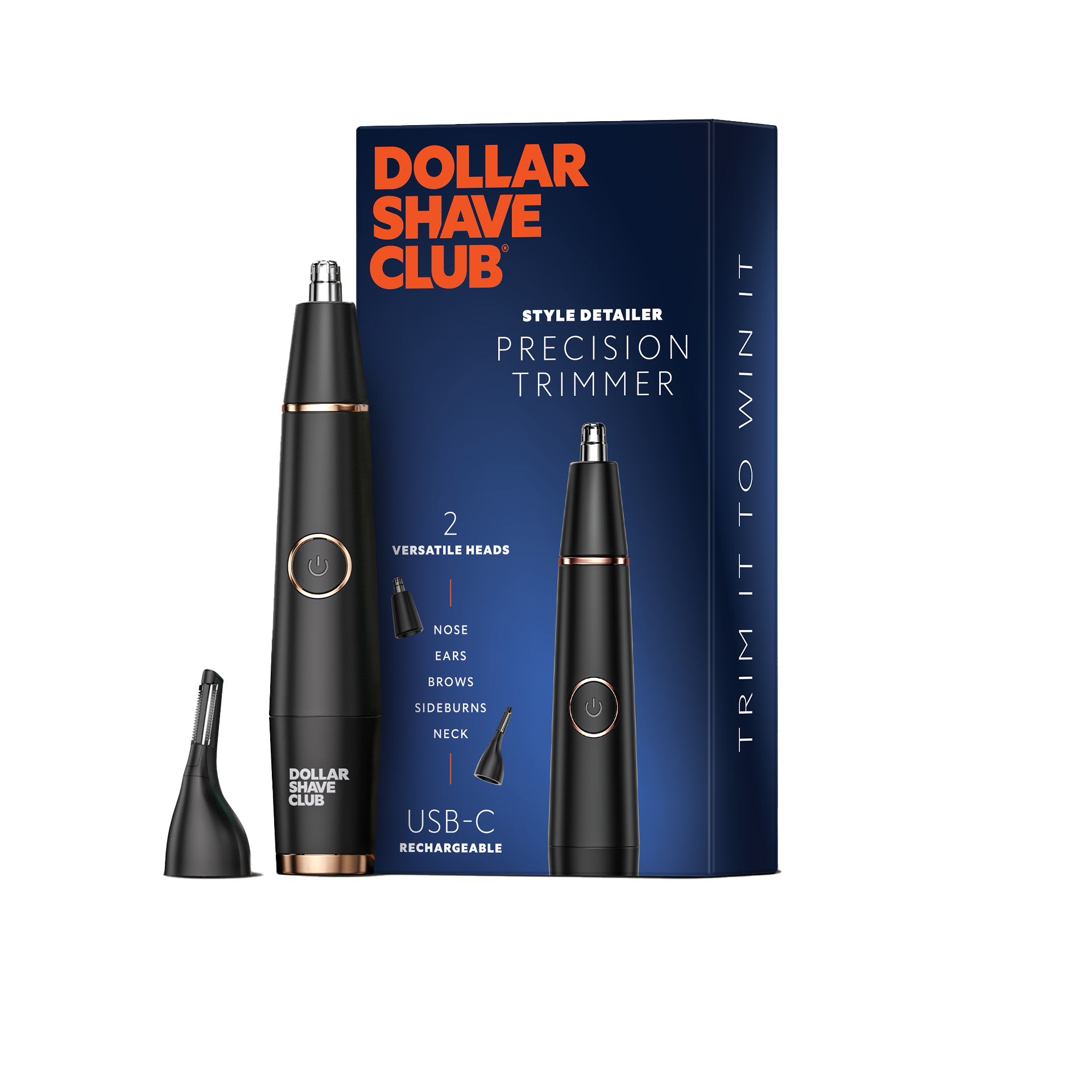 Precision Trimmer for Eyebrows, Nose & Ear Hair | USB-C Rechargeable & Waterproof